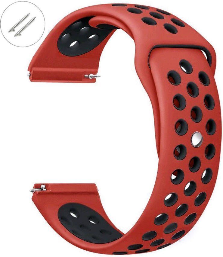 Armitron Compatible Red & Black Sport Silicone Replacement Watch Band