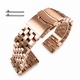 Armitron Compatible Rose Gold Steel Metal Watch Band Strap Bracelet Double Locking Buckle #5054