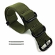 Baume & Mercier Compatible 5 Ring Ballistic Army Military Green Nylon Replacement Watch Band Strap PVD #3016