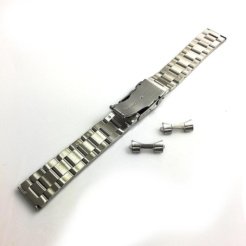 Relic Compatible Metal Steel Brushed Curved End Watch Band 7006