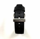 Casio Compatible Black Leather Watch Strap Quick Release Band Silver Buckle #1511