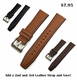 Brown Leather Watch Strap With Silver Steel Buckle #1512-20