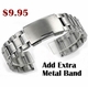 Brown Leather Watch Strap With Silver Steel Buckle #1512-20