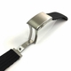 Fossil Compatible Black Silicone Rubber Strap Replacement Watch Band Steel Clasp 4451