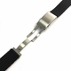 Fossil Compatible Black Silicone Rubber Strap Replacement Watch Band Steel Clasp 4451