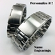Fossil Compatible Black Silicone Rubber Strap Replacement Watch Band Steel Clasp 4451