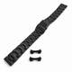Timex Compatible Black Brushed Metal Steel Curved End Watch Band #7007
