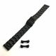 Black Brushed Metal Steel Curved End Replacement 24mm Watch Band #7007