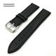 Black Carbon Fiber Style Leather 18mm Replacement Watch Band Strap #1501