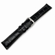 Armitron Compatible Black Elegant Croco Genuine Leather Replacement Watch Band Strap Steel Buckle #1041