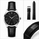 Black Elegant Croco Leather Replacement 20mm Watch Band Strap Steel Buckle #1041