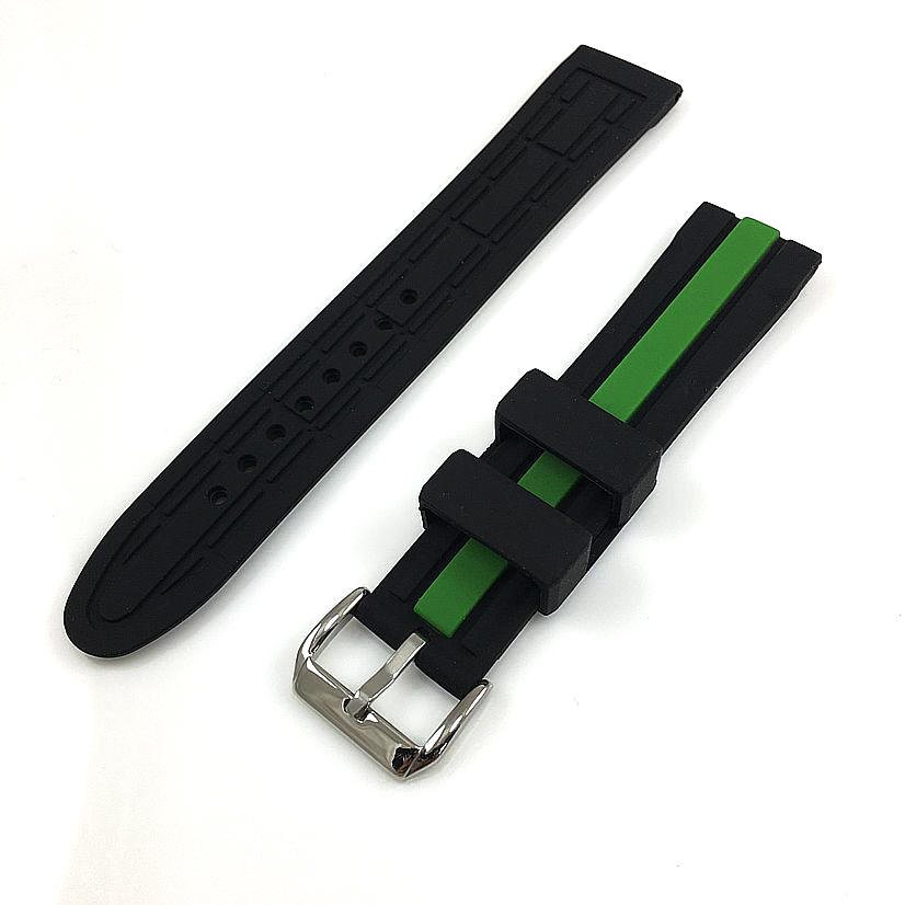 Armitron Compatible Black & Green Racing Style Silicone Replacement