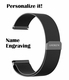 Movado Compatible Black Magnetic Clasp Steel Metal Mesh Milanese Bracelet Watch Band Strap #5042