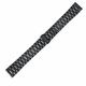 Timex Compatible Black Metal Steel President Style Replacement Quick Release and Curved End Watch Band #7052