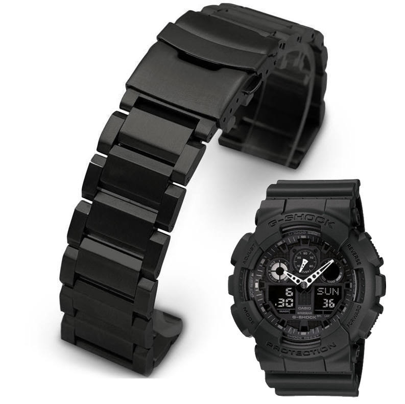 Black Metal Band Casio G-Shock Watch GA100 GA-100 #5002