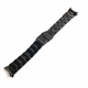 Black PVD 24MM Metal Stainless Steel Oyster Style Replacement Curved End Watch Band #7016