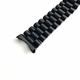 Nautica Compatible Black PVD Metal Steel President Style Replacement Curved End Watch Band #7022