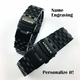 Diesel Compatible Black PVD SS Steel Metal Watch Band Strap Bracelet Double Locking Buckle #5052