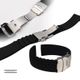 Black Silicone 18mm Watch Band Strap Double Locking Buckle #4011