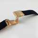 Baume & Mercier Compatible Black Rubber Silicone Watch Band Strap Rose Gold Double Locking Clasp #4011RG