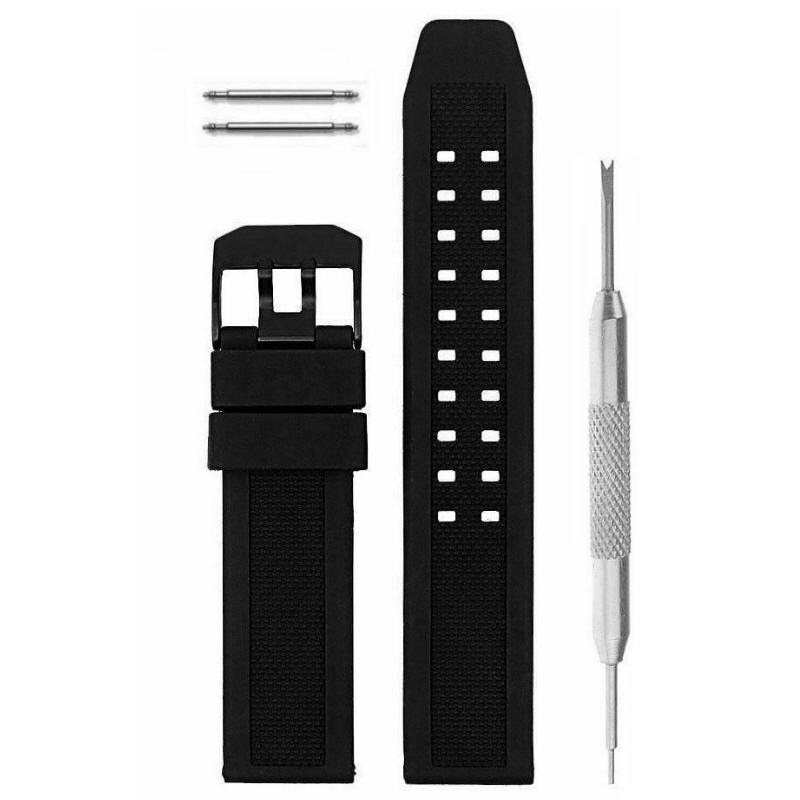 Black Silicone Replacement Watch Band 400223