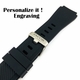 Michele Compatible Purple 22 mm Rubber Silicone Replacement Watch Band Strap Quick Release Pins #5054