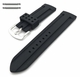 Black Sports Style Silicone 22mm Replacement Watch Band Strap #4421