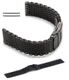 Black Stainless Steel Metal Shark Mesh Bracelet 20mm Watch Band Double Locking #5032
