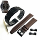Black Steel Bracelet & Leather Replacement Watch Band For Citizen BU3027-16E 83L