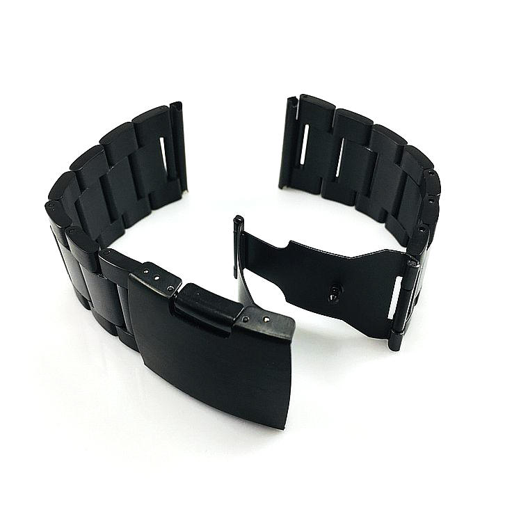 Timex Compatible Black Steel Metal 28mm 30mm Replacement Watch Band