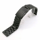 Black Tone Stainless Steel Watch Band #5016-20