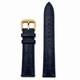 Guess Compatible Blue Croco Genuine Leather Replacement Watch Band Strap Gold Steel Buckle #1083