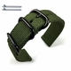 Breitling Compatible Green Nylon Watch Band Strap Belt Army Military Ballistic Black Buckle #6034
