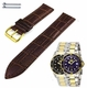 Brown Croco Leather Watch Band Strap Fits Invicta Pro Diver 8934 87935 #1081