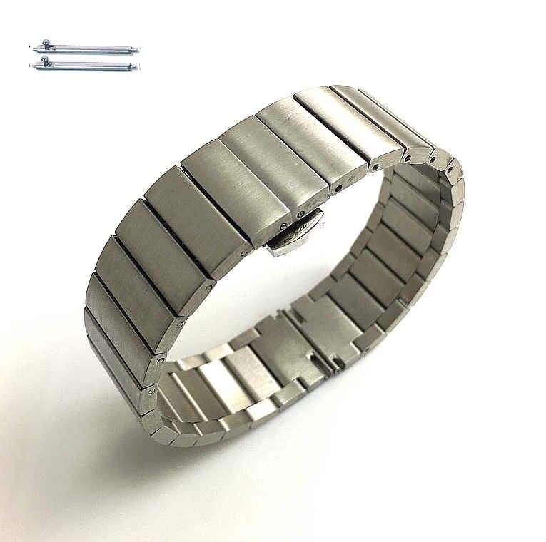 Bulova Compatible Brushed Steel Metal Replacement Watch Band Butterfly