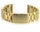 Movado Compatible Gold Tone Steel Metal Bracelet Replacement Watch Band Strap Push Button Clasp #5017