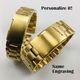 Movado Compatible Gold Tone Steel Metal Bracelet Replacement Watch Band Strap Push Button Clasp #5017