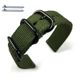 Bulova Compatible Green Nylon Watch Band Strap Belt Army Military Ballistic Black Buckle #6034