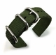 Tommy Hilfiger Compatible Green Nylon Watch Band Strap Belt Army Military Ballistic Silver Buckle #6033