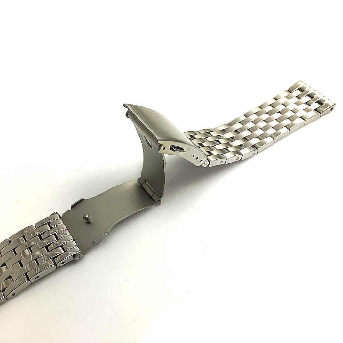 High quality 30mm solid steel polished silver metal replacement watch