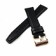 Longines Compatible Black Leather Watch Strap Quick Release Band Rose Gold Buckle #1526