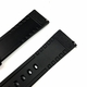 Black Leather Watch Strap Quick Release Band With Silver Steel Buckle #1511