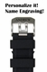 Armitron Compatible Black Rubber Silicone Replacement Watch Band Strap PVD Steel Buckle #4001