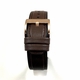 Rolex Compatible Brown Leather Watch Strap Quick Release Band Rose Gold Buckle #1527