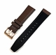Rolex Compatible Brown Leather Watch Strap Quick Release Band Rose Gold Buckle #1527