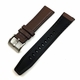 Orient Compatible Brown Leather Watch Strap Quick Release Band Silver Buckle #1512