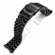 Metal Steel Jubilee Style Black Replacement  Curved End 21mm Watch Band #7002