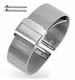 Casio Compatible Silver Steel Metal Adjustable Mesh Bracelet Watch Band Strap Double Lock Clasp #5025