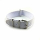 Victorinox Swiss Army Compatible White One Piece Slip Through Nylon Watch Band Strap Silver Steel Buckle #6005
