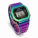 Casio G-Shock DW-5600 Mod rainbow Steel Bezel Bracelet Full Custom Metal DW5600